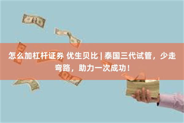 怎么加杠杆证券 优生贝比 | 泰国三代试管，少走弯路，助力一次成功！