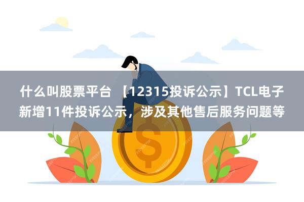 什么叫股票平台 【12315投诉公示】TCL电子新增11件投诉公示，涉及其他售后服务问题等