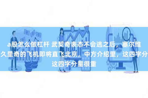 a股怎么做杠杆 武契奇表态不会逃之后，塞尔维亚外长久里奇的飞机即将直飞北京，中方介绍里，这四字分量很重