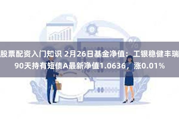 股票配资入门知识 2月26日基金净值：工银稳健丰瑞90天持有短债A最新净值1.0636，涨0.01%